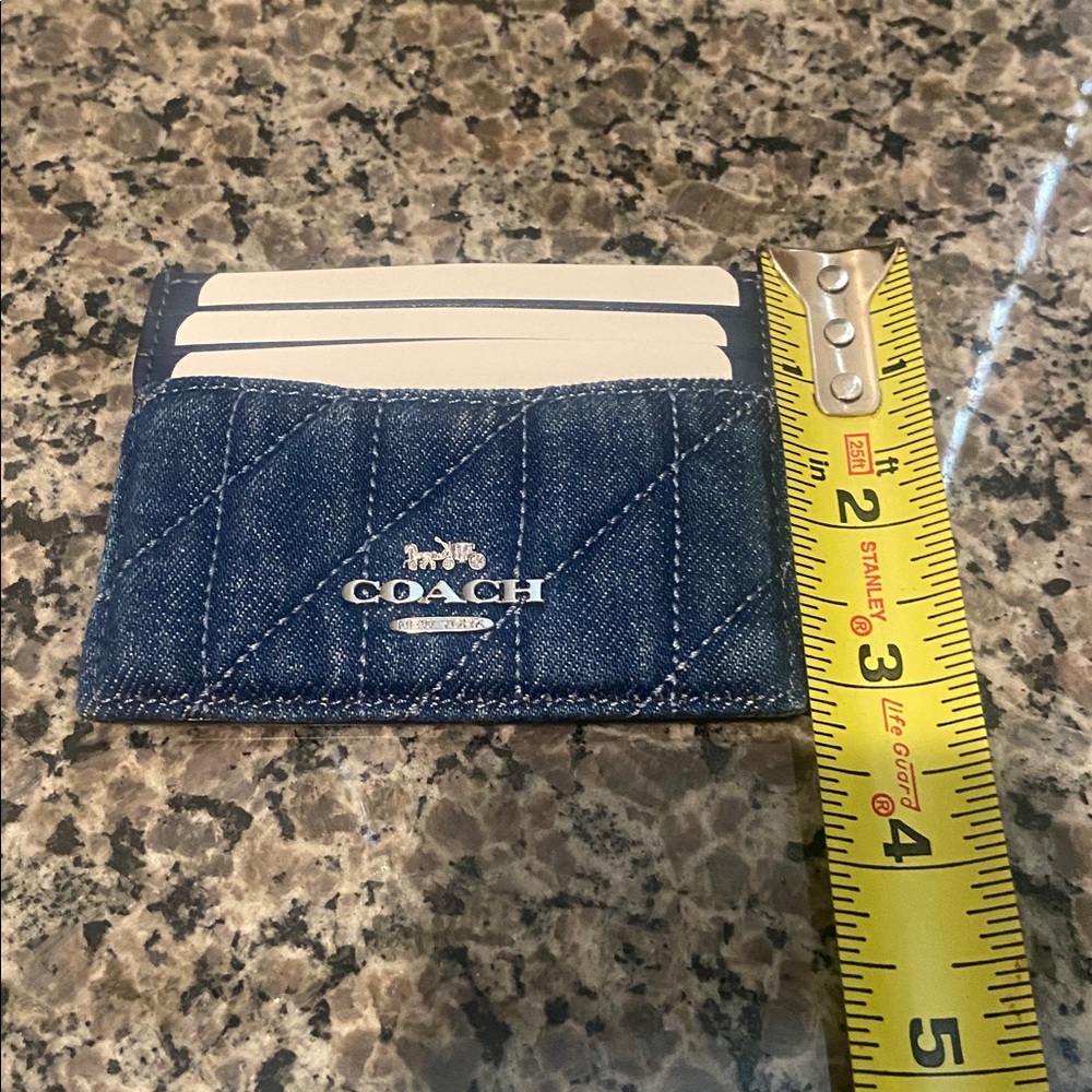 Coach NWT Denim Card Holder & Dust bag - Picture 9 of 9